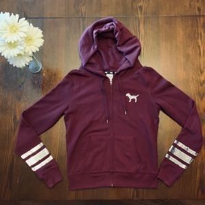 PINK Victoria's Secret Tops - Pink Sequins Hoodie PINK Victoria's Secret Tops - Pink Sequins Hoodie